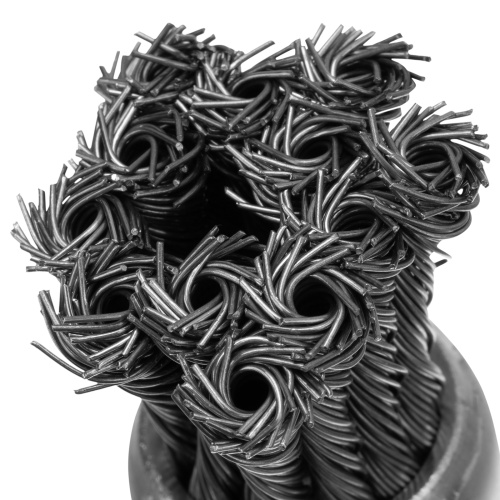 Щетка для дрели, 30 мм, "чашка" со шпилькой, крученая металлическая проволока Matrix фото 5