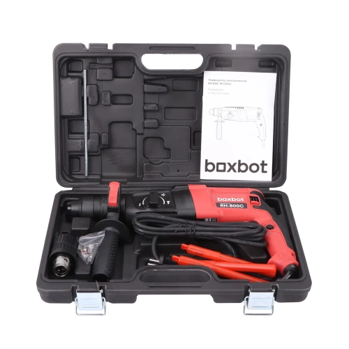 Перфоратор Boxbot 800 Вт, 2.8 Дж, кейс, быстросъёмный патрон SDS+ и кулачковый патрон в комплекте, RH-800С 903116.RH-800C-2 фото 9