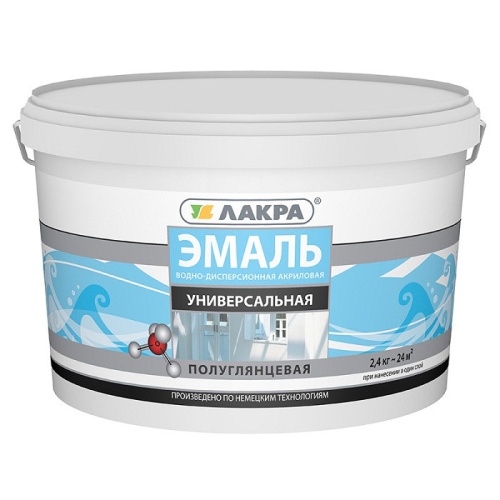 Эмаль акриловая Лакра универсальная полуглянцевая 2,4 кг