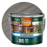 Пропитка для древесины 3 в 1 Pinotex Classic Plus 5479959 скандинавский серый 9 л