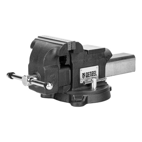 Тиски слесарные BVH-125, 125 мм, поворотные, стальная направляющая, с наковальней //Denzel фото 24