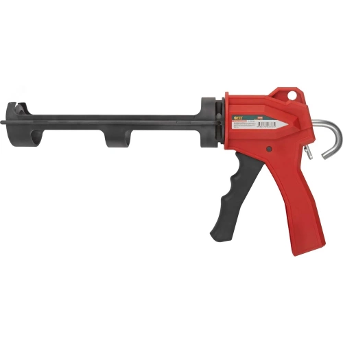 Пистолет для герметика FIT 225мм, полукорпусной, усиленный, полиамидная ручка, профи 14237
