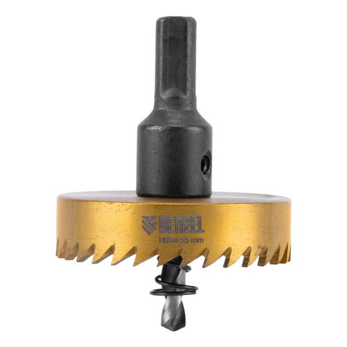 Коронка по металлу HSS, 55 мм, нитридтитановое покрытие Denzel фото 4