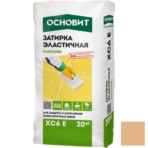 Затирка эластичная Основит Плитсэйв XC6 E миндальная 131 20 кг