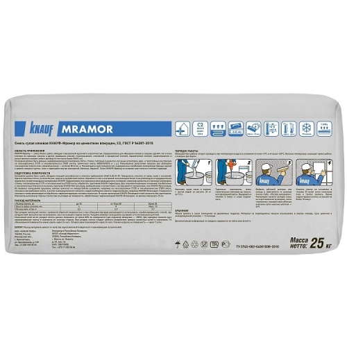 Клей для плитки Knauf Мрамор 25 кг фото 3