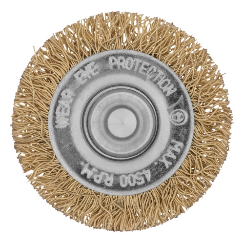 Щетка для дрели, 40 мм, плоская со шпилькой, латунированная витая проволока Matrix фото 3