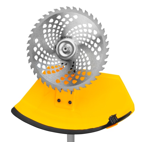 Триммер бензиновый DT-43E, 43 см3, неразъемная штанга, электростартер, состоит из 2 частей Denzel фото 3