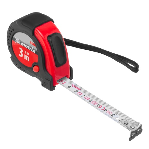 Рулетка Status Magnet fixation,3 м х 16 мм,обрезиненный корпус,зацеп с магнитом Matrix фото 3