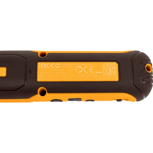 Аккумуляторная отвертка INGCO SUPER 4В, 5Hm, 1/4, CSDLI04062 фото 7 Аккумуляторная отвертка INGCO SUPER 4В, 5Hm, 1/4, CSDLI04062 фото 7