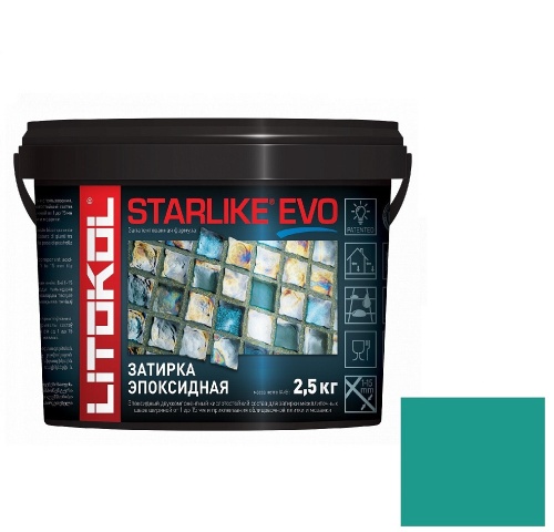 Затирка эпоксидная для швов Litokol Starlike Evo S.410 Verde Smeraldo 2,5 кг
