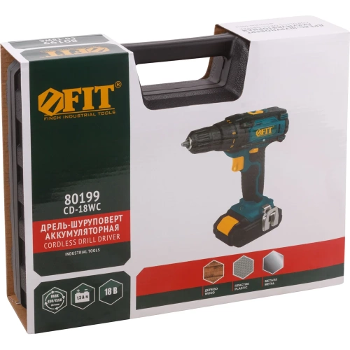 Аккумуляторная дрель-шуруповерт FIT 80199 фото 7 Аккумуляторная дрель-шуруповерт FIT 80199 фото 7