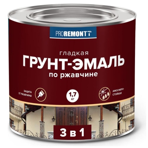 Грунт-эмаль Proremontt 3 в 1 белая 1,7 кг