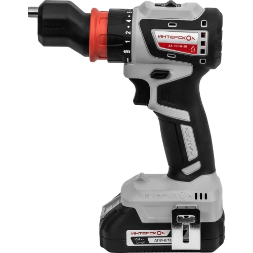 Бесщеточная аккумуляторная дрель-шуруповерт Интерскол ДА-13/18В 50 комби АПИ Li-ion, кейс, 2 аккум., 2 Ач, 4 насадки 776.2.2.79 фото 4 Бесщеточная аккумуляторная дрель-шуруповерт Интерскол ДА-13/18В 50 комби АПИ Li-ion, кейс, 2 аккум., 2 Ач, 4 насадки 776.2.2.79 фото 4