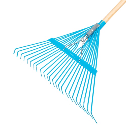 Грабли веерные стальные, 540 х 1450 мм, 24 плоских зуба, лакированный черенок, Luxe, Palisad фото 3