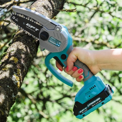 Аккумуляторная цепная мини пила GPT GBC-M1804A-22 фото 11