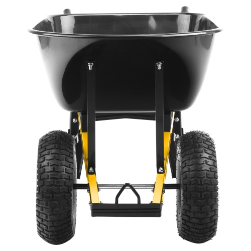 Тачка строительная, усиленная, объем 140 л, 250 кг, двухколесная, колесо 15х6.00-6 Denzel фото 6