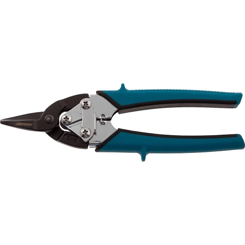 Ножницы по металлу GROSS PIRANHA 190 мм прямой рез, сталь - СrM, двухкомпонентные рукоятки 78357 фото 5 Ножницы по металлу GROSS PIRANHA 190 мм прямой рез, сталь - СrM, двухкомпонентные рукоятки 78357 фото 5