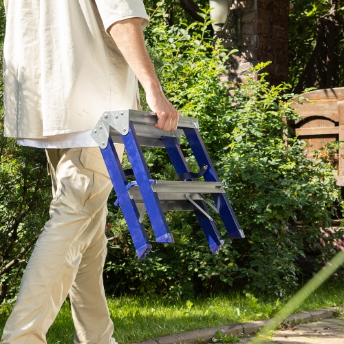 Стремянка двусторонняя 2 ступени, стальная, Сибртех фото 10