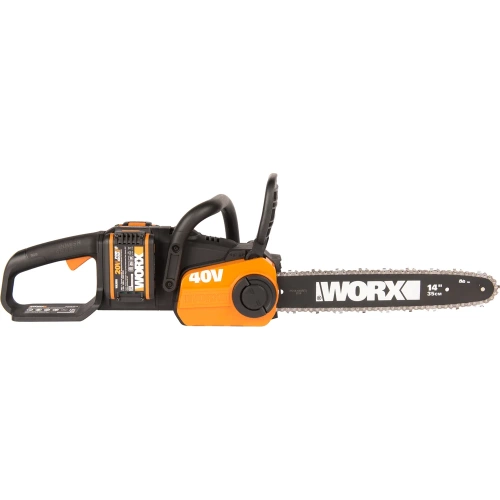 Бесщеточная цепная аккумуляторная пила WORX 40 В, 2х2.0 А*ч, двойное ЗУ 2x2A WG384E фото 4 Бесщеточная цепная аккумуляторная пила WORX 40 В, 2х2.0 А*ч, двойное ЗУ 2x2A WG384E фото 4
