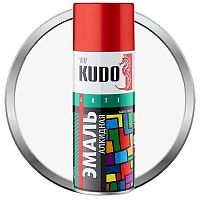 Эмаль аэрозольная Kudo KU-1001 универсальная глянцевая белая 520 мл
