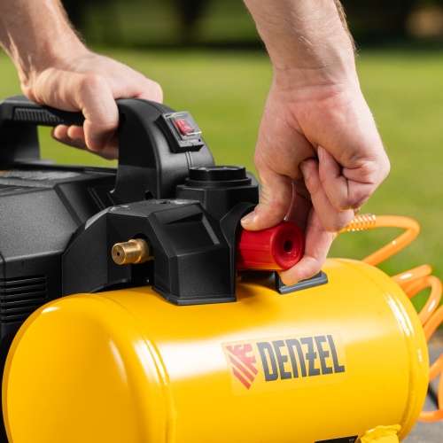 Компрессор  DLS750/6 безмасляный малошумный 750 Вт, 140 л/мин,ресивер 6 л Denzel фото 35