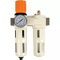 Блок подготовки воздуха WIEDERKRAFT 3/8, 16 бар с влагоотделителем 5 мк, лубрикатором и регулятором давления WDK-70130FA