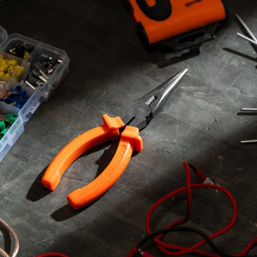 Длинногубцы прямые Classic, 160 мм, шлифованные, пластмассовые рукоятки Sparta фото 10