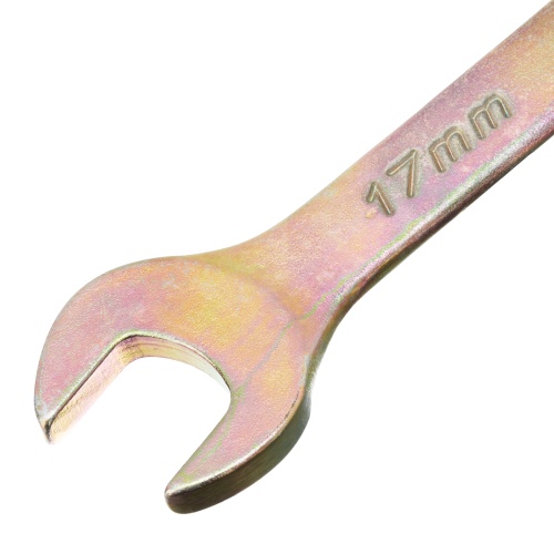 Ключ комбинированный, 17 мм, желтый цинк Сибртех фото 3