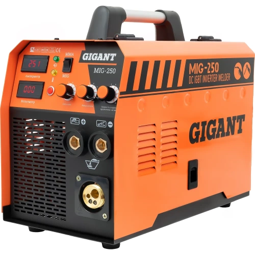 Сварочный полуавтомат - инвертор (250 A; EURO; ПВ 60%) Gigant MIG-250 Сварочный полуавтомат - инвертор (250 A; EURO; ПВ 60%) Gigant MIG-250