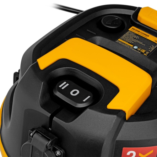 Пылесос строительный RVC30, 1400 Вт, бак 30 л, шланг 3 м, розетка с автосинхр. Denzel фото 9