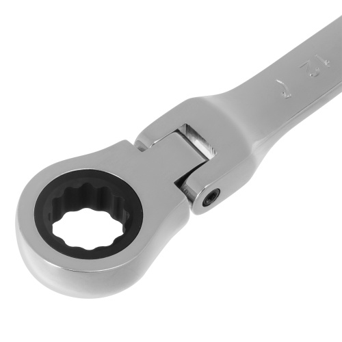 Ключ комбинированный трещоточный, 12 мм, CrV, шарнирный, зеркальный хром Matrix Professional фото 4 Ключ комбинированный трещоточный, 12 мм, CrV, шарнирный, зеркальный хром Matrix Professional фото 4