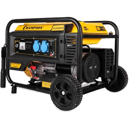 Генератор Champion GG3200EW (3,2/3,5кВт OHV 7,5лс 15л 48кг эл.старт колеса) фото 8 Генератор Champion GG3200EW (3,2/3,5кВт OHV 7,5лс 15л 48кг эл.старт колеса) фото 8