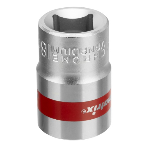 Головка торцевая, 18 мм, шестигранная, CrV, под квадрат 1/2, хромированная Matrix фото 2 Головка торцевая, 18 мм, шестигранная, CrV, под квадрат 1/2, хромированная Matrix фото 2