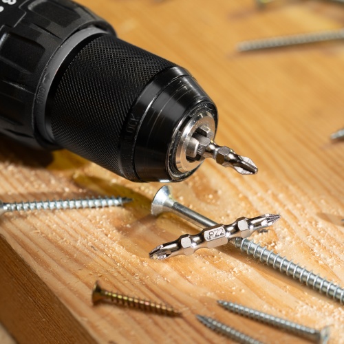 Набор бит двухстор., PH2-PH2х45мм, PZ2-PZ1х45мм, сталь S2, 2 шт. Gross фото 10