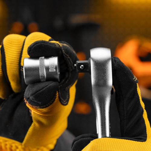 Ключ-трещотка 3/8", 90 зубьев, с быстрым сбросом, CrV Denzel фото 9