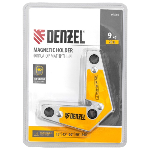 Фиксатор магнитный для сварочных работ усилие 25 LB, 30х45х60х75х90х135 град. Denzel фото 4