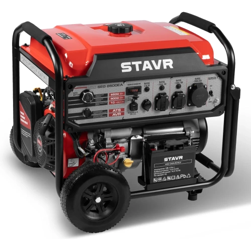 Генератор бензиновый Ставр 8500/8000 Вт, 230В, 50Гц, эл.стартер + ручной, ATS-автозапуск (зима/лето), STAVR SEG 8500EA 9040200036 Генератор бензиновый Ставр 8500/8000 Вт, 230В, 50Гц, эл.стартер + ручной, ATS-автозапуск (зима/лето), STAVR SEG 8500EA 9040200036