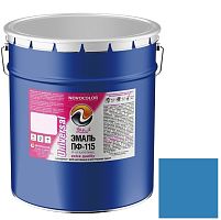 Эмаль Novocolor ПФ-115 голубая глянцевая 25 кг