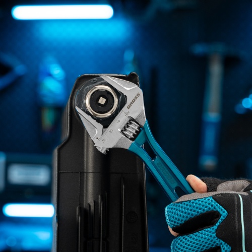 Ключ разводной 200 мм, CrV, облегченный Gross фото 9