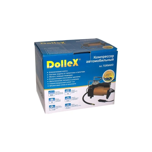 Компрессор DolleX TORNADO 12V, 14 A, 10 Атм, 35 л/мин, сумка фото 4