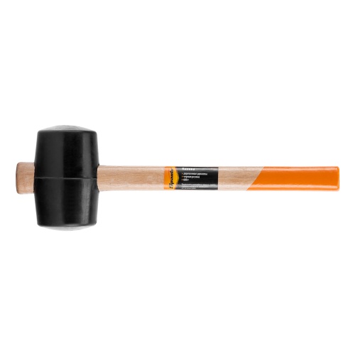 Киянка резиновая, 680 г, черная резина, деревянная рукоятка Sparta фото 5