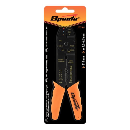 Щипцы, 210 мм, для зачистки электропроводов и обжима контактных кле мм, 1.5-6.5 мм Sparta фото 9 Щипцы, 210 мм, для зачистки электропроводов и обжима контактных кле мм, 1.5-6.5 мм Sparta фото 9