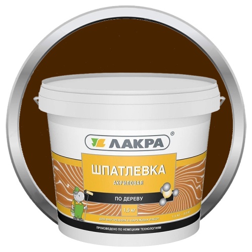 Шпатлевка акриловая по дереву Лакра Махагон 1,5 кг