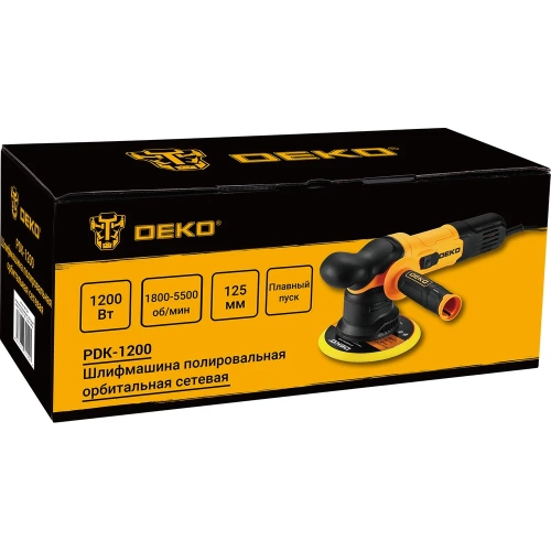 Шлифмашина полировальная орбитальная сетевая PDK-1200, 125мм, 1200 Вт DEKO 085-1064 фото 7