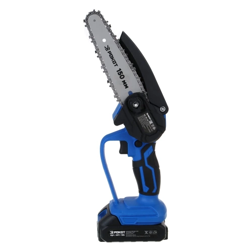 Электропила аккумуляторная РОКОТ, 1АКБ, шина 150 мм, 2.0 Ач Li-ion, пластиковый кейс 691-186 фото 4 Электропила аккумуляторная РОКОТ, 1АКБ, шина 150 мм, 2.0 Ач Li-ion, пластиковый кейс 691-186 фото 4