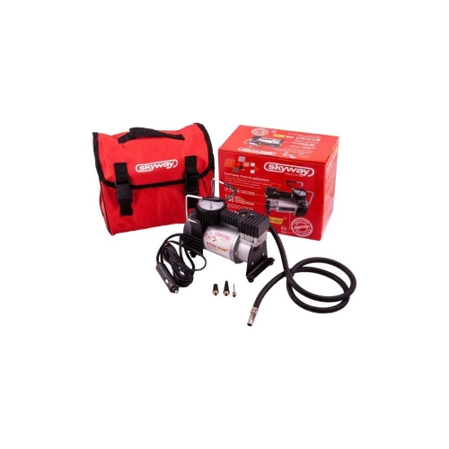 Металлический компрессор 35л/мин в прикуриватель Сумка, 7атм SKYWAY БУРАН-06 S02001008 фото 3