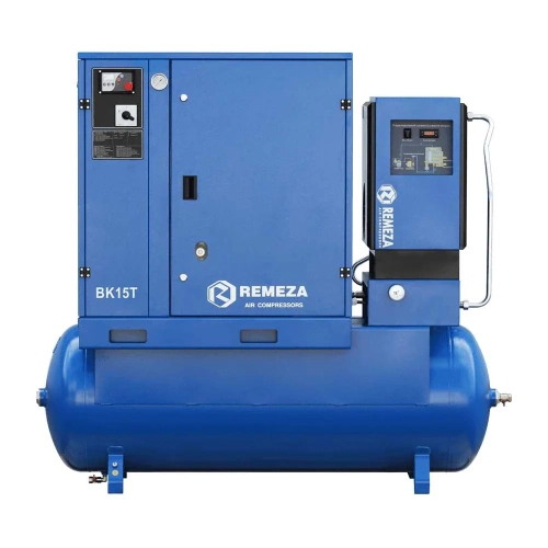 Винтовой компрессор Remeza ВК15Т-16-500Д2 на ресивере, с рефрижераторным осушителем и дополнительными фильтрами УТ-00004303