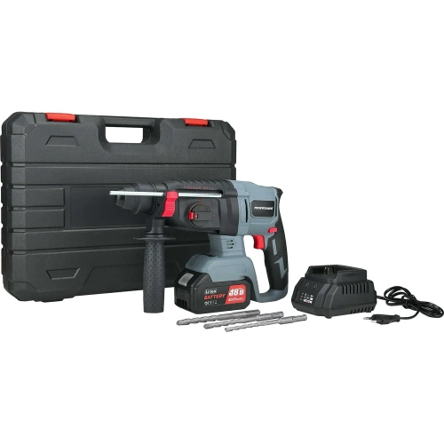 Аккумуляторный перфоратор беcщеточный Profipower MKDHR-18V (Li-ion-1шт, 4.0Ач, 1,9Дж, 3 режима, З/У, кейс) T0058
