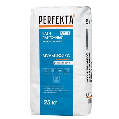 Клей плиточный универсальный Perfekta Мультификс Зимняя серия C1 TE 25 кг