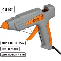 Клеевой пистолет TDM ELECTRIC КП-40 11,3 мм, с подставкой, шнур 1,3 м, 40 Вт, Т=220 С "Алмаз" SQ1024-0101